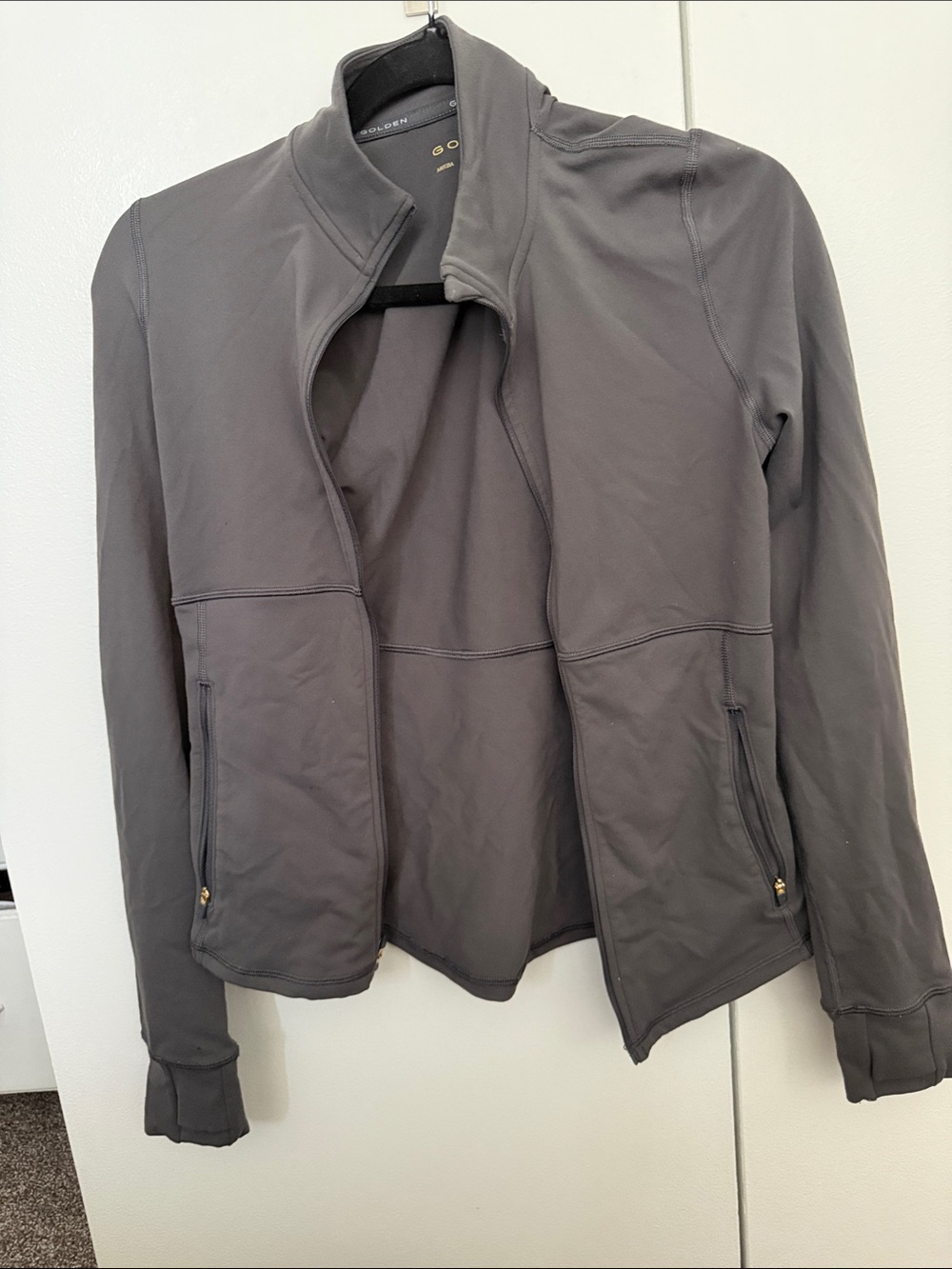 Aritzia Gray Zip-Up Utility Jacket